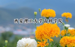 2024西安理工大学高科学院录取分数线：河南最低451分
