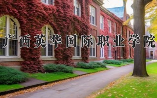 2024年广西英华国际职业学院招生章程，附办学层次和录取规则