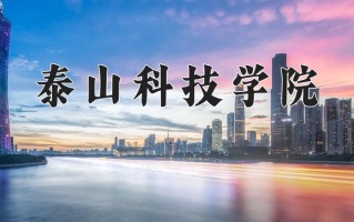 2024年泰山科技学院招生章程，附办学层次和录取规则