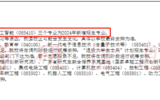 第一年招生不难！2024考研又有院校新增多个专业！